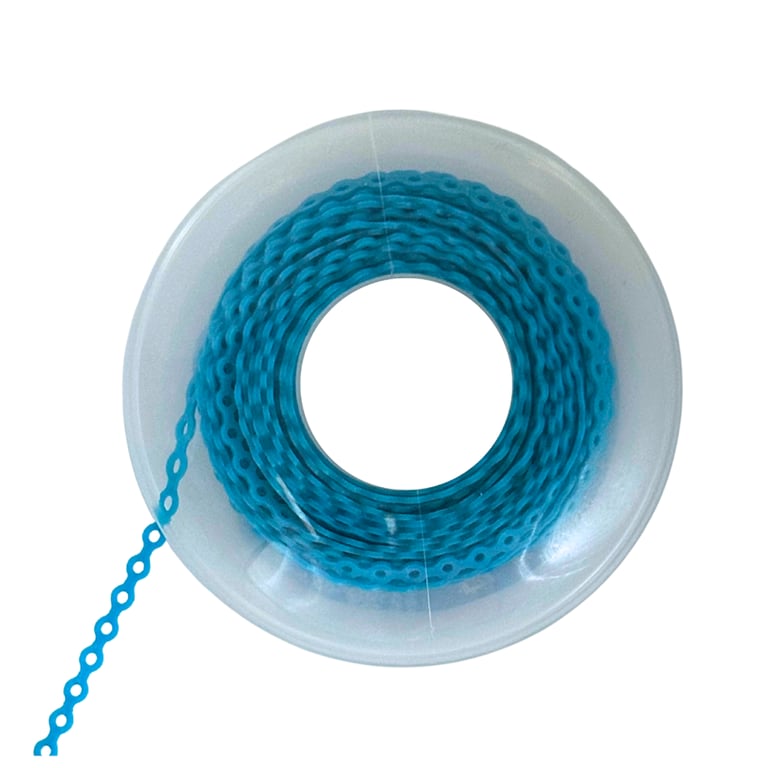 Ortho Shop 15ft Elastomeric Power Chain, Long, Teal, 1/Pk. High elasticity, superior memory