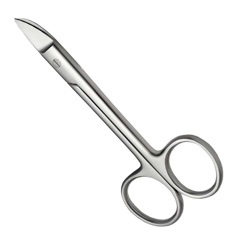 Ortho Shop America Stainless Steel Curved Crown & Bridge Scissors, 1/Pk. Ideal to trim aligner