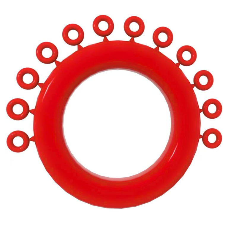 Ortho Shop Mini Ring Ligature Ties, Fire Red, 1200/Pk. Strong and durable latex-free ties made