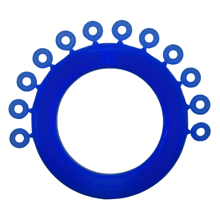 Ortho Shop Mini Ring Ligature Ties, Blue, 1200/Pk. Strong and durable latex-free ties made