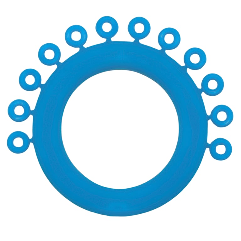 Ortho Shop Mini Ring Ligature Ties, Ocean Blue, 1200/Pk. Strong and durable latex-free ties made