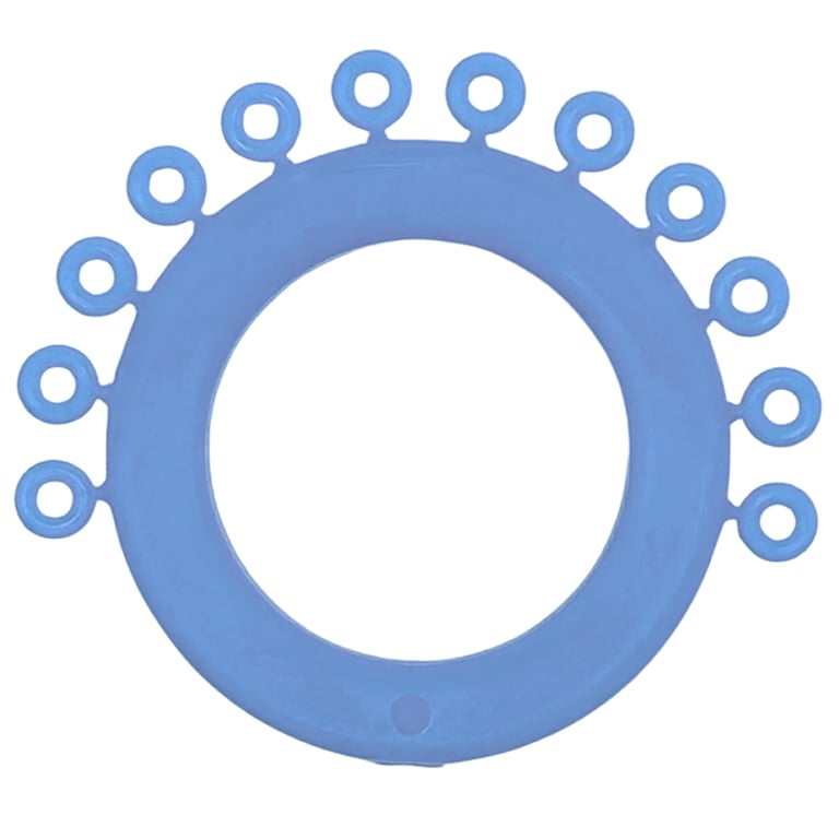 Ortho Shop Mini Ring Ligature Ties, Light Blue, 1200/Pk. Strong and durable latex-free ties made