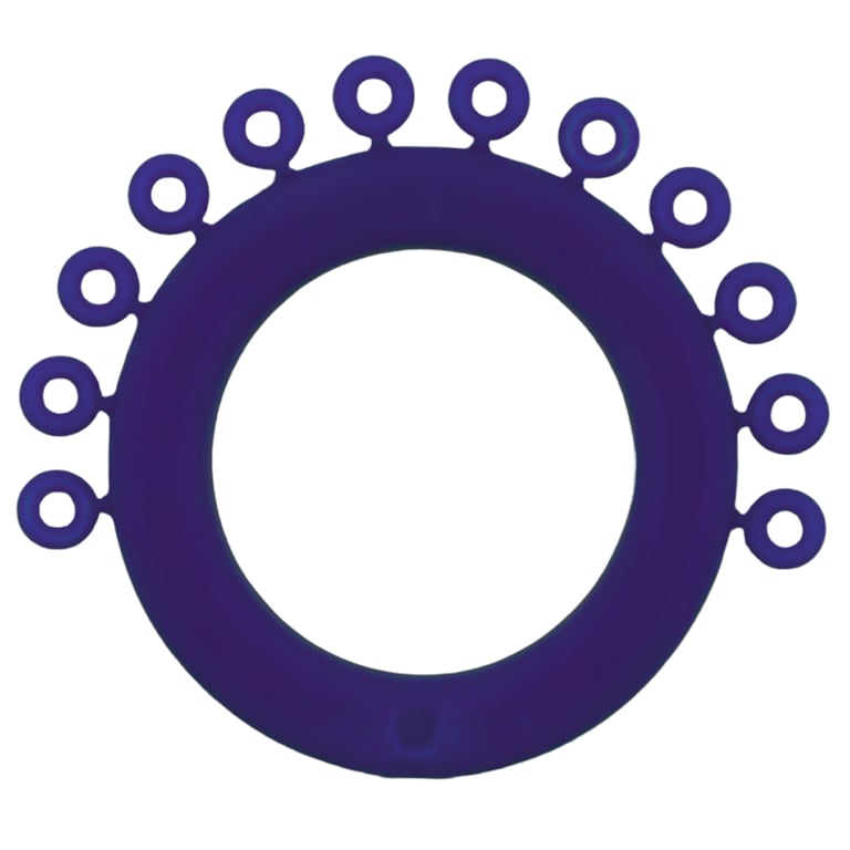 Ortho Shop Mini Ring Ligature Ties, Dark Purple, 1200/Pk. Strong and durable latex-free ties made
