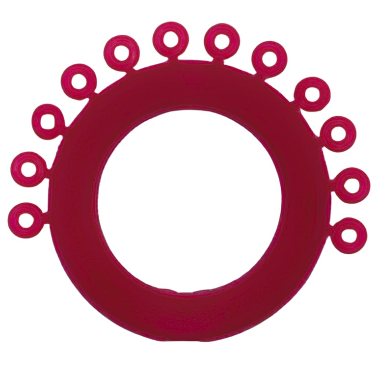 Ortho Shop Mini Ring Ligature Ties, Rose, 1200/Pk. Strong and durable latex-free ties made