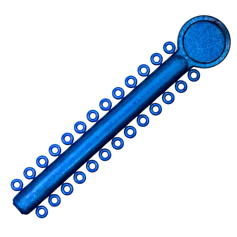 Ortho Shop Elastic Ligature Ties, Metallic Blue, 1040/Pk. Strong and durable polyurethane ties