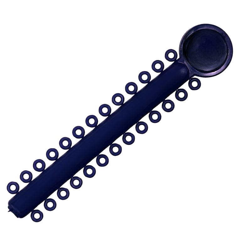 Ortho Shop Elastic Ligature Ties, Navy Blue, 1040/Pk. Strong and durable polyurethane ties
