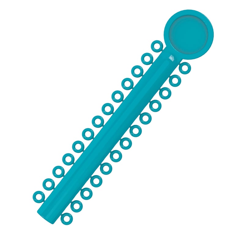 Ortho Shop America Elastic Ligature Ties, Teal, 1040/Pk. Strong and durable polyurethane ties