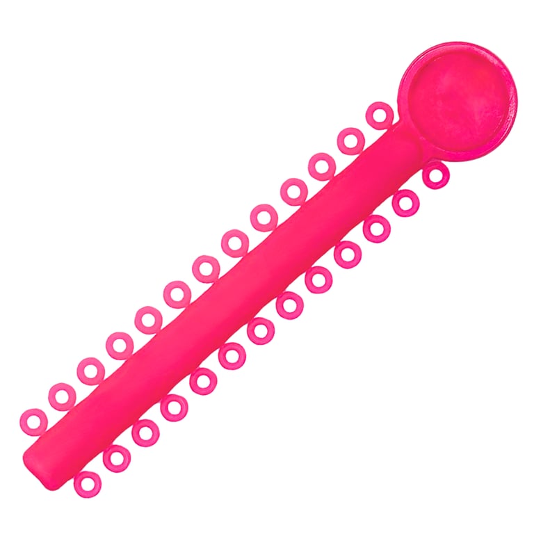 Ortho Shop Elastic Ligature Ties, Hot Pink, 1040/Pk. Strong and durable polyurethane ties