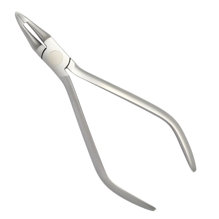 Ortho Shop Stainless Steel Weingart Pliers, Fine, 1/Pk. Curved tips allow access to hard-to-reach