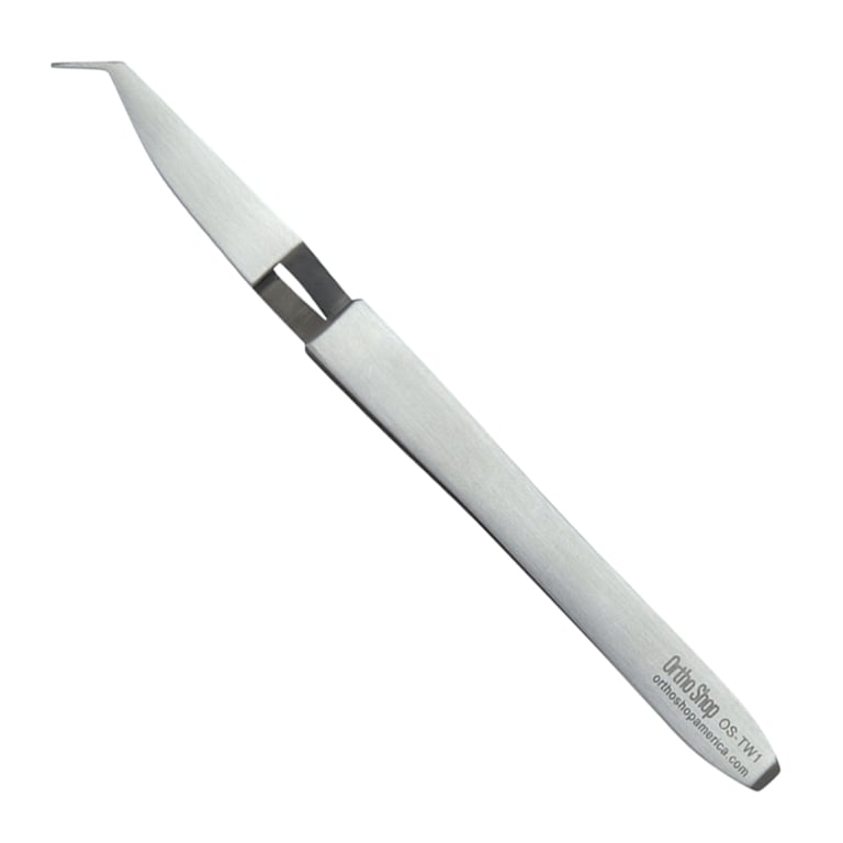 Ortho Shop Direct Bond Stainless Steel Tweezers w/ Bracket Aligner, 1/Pk. Reverse action mechanism