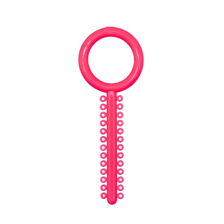Ortho Shop .120" Diameter Elastic Ligature Ring Ties, Hot Pink, 1040/Pk. Resists fading and fits