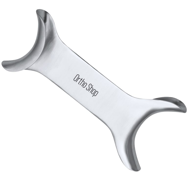 Ortho Shop America Stainless Steel Cheek Retractors, Double-Ended, 1/Pk. Double-ended design