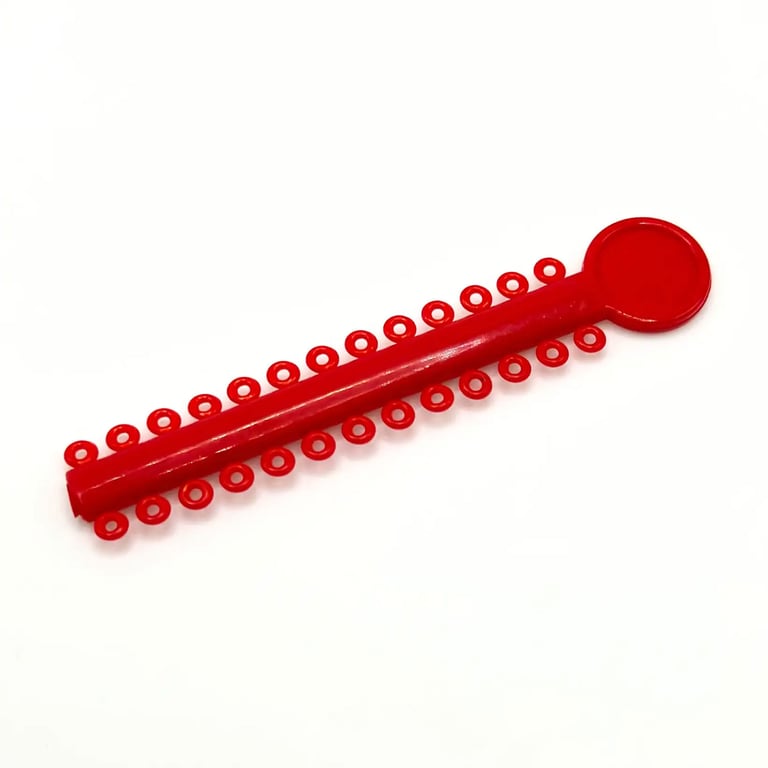 Ortho Shop Ligature Ties, Fire Red, 1040/Pk. Resists Fading and fits easily under bracket tie