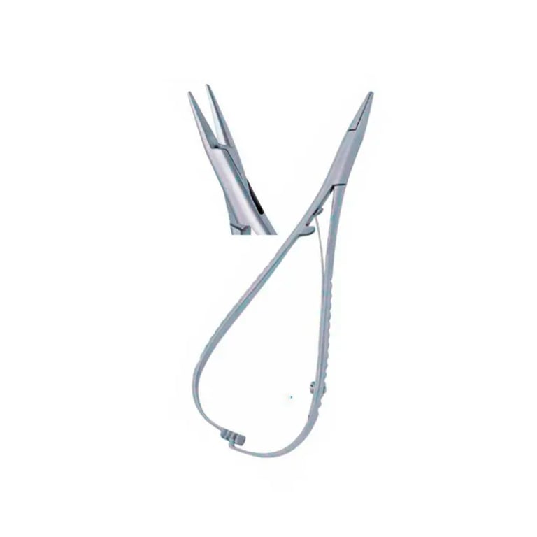Orthodentalusa Corp OrthodentalUsaCorp 14cm Mathieu Stainless Steel Needle Holder, Serrated, 1/Pk