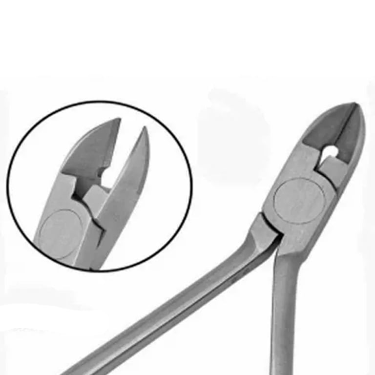 OrthodentalUsaCorp Stainless Steel Wide Ligature and Pin Cutter, 15° Angled, 1/Pk. Features