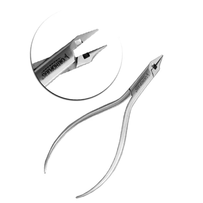 OrthodentalUsaCorp Stainless Steel Bird Beak Plier with Cutter, 1/Pk. Designed with round