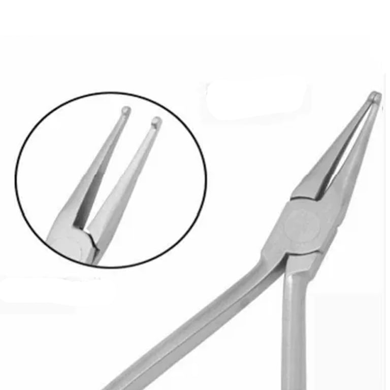 OrthodentalUsaCorp 12.5cm Stainless Steel Utility Plier, 1/Pk. Designed with fine, serrated beak