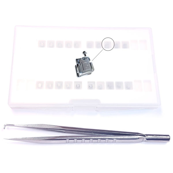 OrthoExtent Orthodontic Self-Ligating Metal Brackets. Roth 0.022" (hook on 3) 20/Kit. MIM