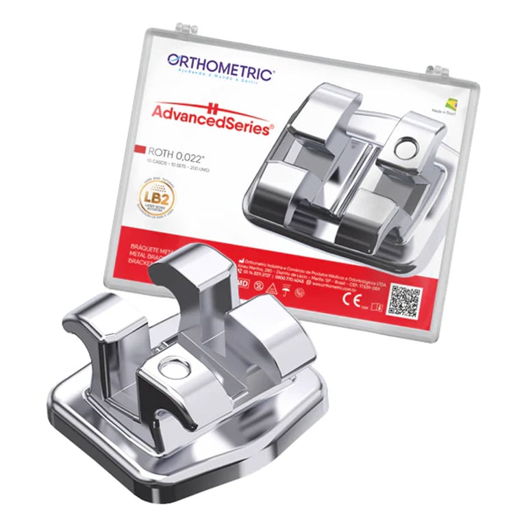 Orthometric Stainless Steel .022 Roth Brackets Single Patient Kit, 20/Pk. Features precise slot