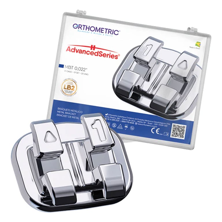 Orthometric Stainless Steel .022 MBT Brackets Single Patient Kit, 20/Pk. Features precise slot