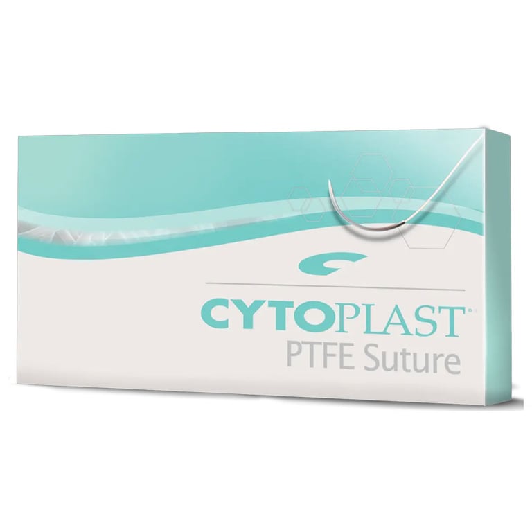 Cytoplast 4/0, 18" Non-Absorbable PTFE Suture, Reverse Cutting PS-3 Needle (16mm, 3/8 Circle)