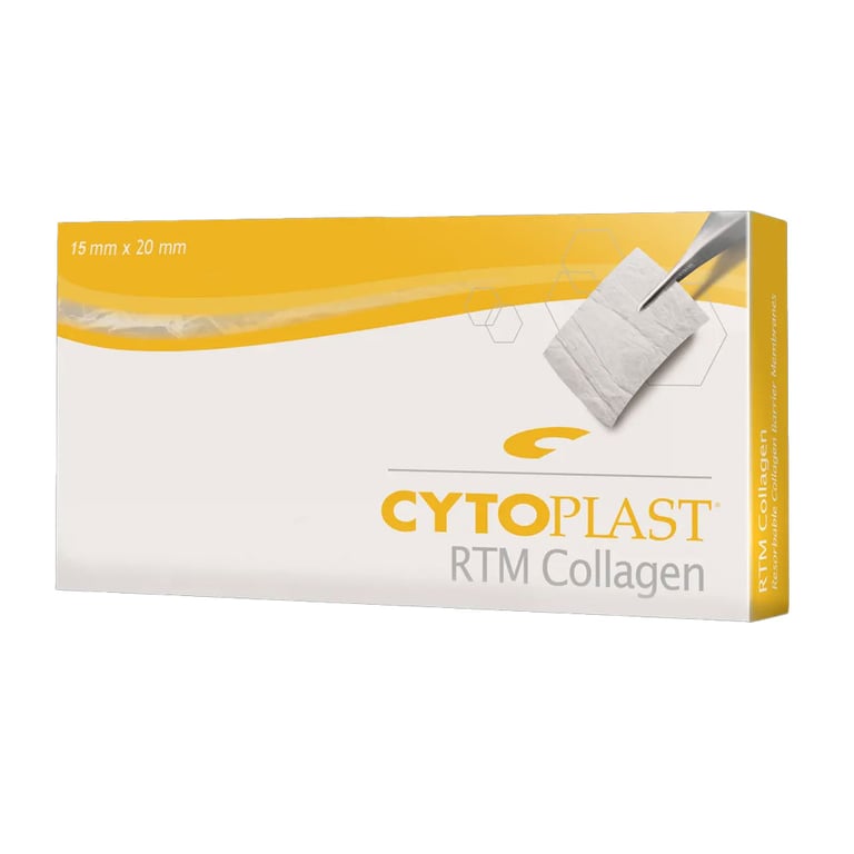 Cytoplast Resorbable RTM Collagen Membrane, 15 mm x 20 mm, 2/Box. Durable collagen membrane