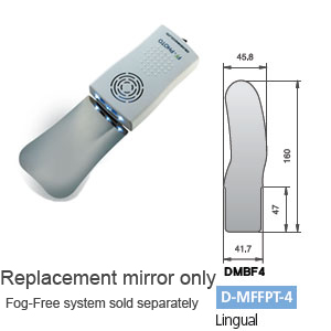 FF-Photo Intra Oral Photo Mirror for Fog-Free system, Lingual Adult Size, Stainless Steel