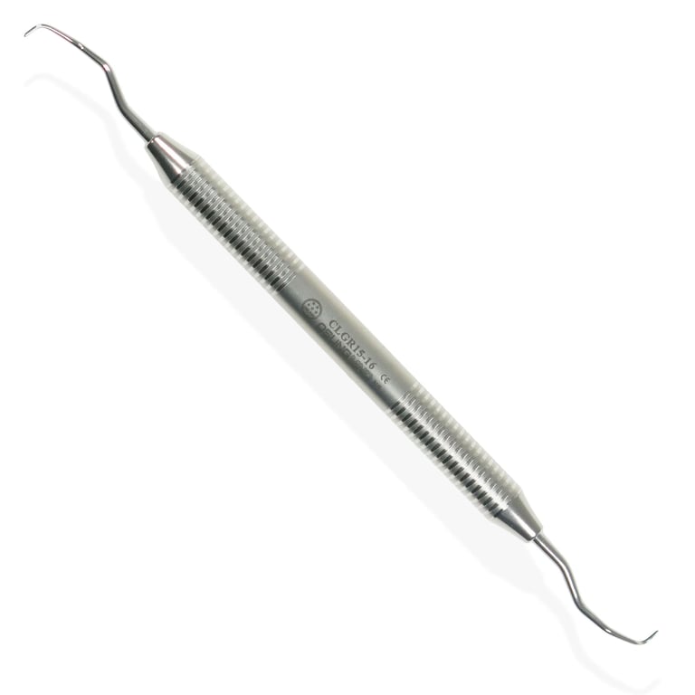 Osung GR 15-16 Gracey Dental Curette with a Stainless Steel Handle. For Mesial surface of all