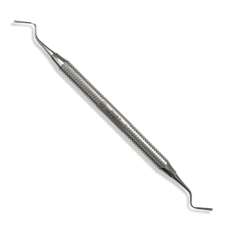 Osung SO 8-9 Hoe Scaler with a Stainless Steel Handle. For Buccal and Lingual. This scaler