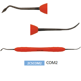 Osung COM2 Composite instrument, titanium-coated with silicone handle. Non-stick Composite