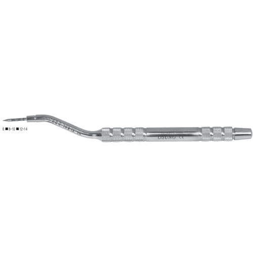 Osung Bone spreading osteotome, 2.0 mm with sharp tip. Specially designed straight handle