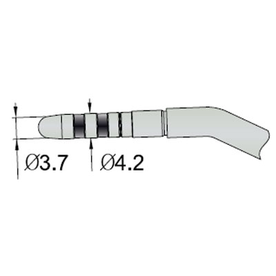 Osung Bone spreading osteotome, 4.2 mm. Specially designed straight handle with knurling