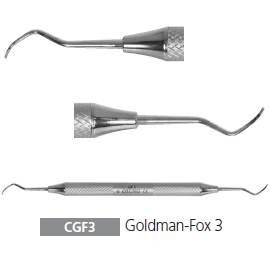 Osung Universal Goldman-Fox 3 Curette GF3 with a stainless steel handle