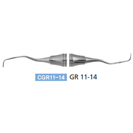 Osung GR 11-14 Gracey Dental Curette with a stainless steel handle. American Type