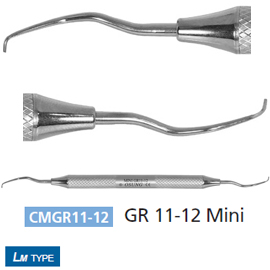 Osung GR 11-12 Mini Gracey Dental Curette with a stainless steel handle, LM type (European)