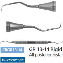 Osung GR 13-14 Rigid Gracey curette a stainless steel handle, for Distal surfaces of all posterior