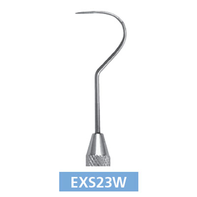 Osung #23W Single end explorer with regular stainless steel handle