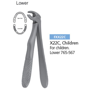 Osung X22C Extraction Forcep Lower 321-123 for children. Specially designed so that most parts