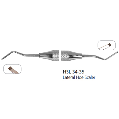 Osung HSL34-35 Hoe Dental Scaler with a lightweight hollow stainless steel handle. Effective