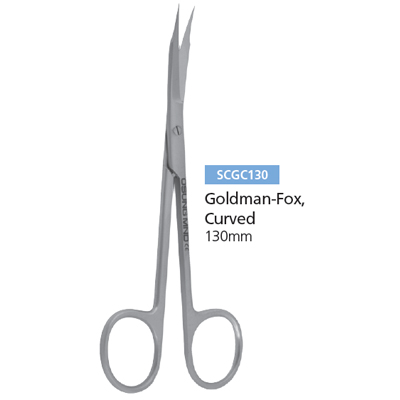 Osung Goldman-Fox 5" (130mm) curved scissors