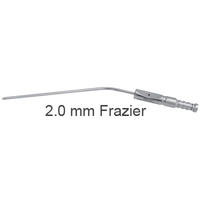 Osung 2.0 mm Frazier surgical suction tip, made with medical grade stainless steel