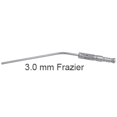 Osung 3.0 mm Frazier surgical suction tip, made with medical grade stainless steel
