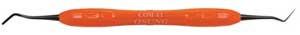 Osung Composite Instrument with Titanium Tips and a Silicone Handle, COM 11. The tips are straight