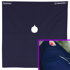 Osung Patient drape for oral surgery with magnet insert. Drape size 900mm x 900mm, opening