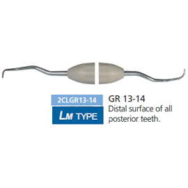 Osung GR 13-14 Gracey Curette with a Silicone Handle, for Distal surfaces of all (2CLGR13-14)