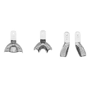 Osung Regular Partial Impression Trays, Set of 4 Ni-Brass PARTIAL SIZE Impression Trays