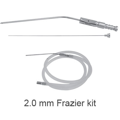 Osung 2.0 mm Frazier surgical suction tip kit, made with medical grade stainless steel