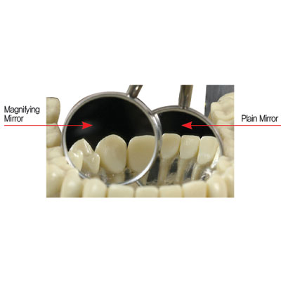 Osung Magnifying Mirror #4, Cone Socket, mirror/handle set. Rear surface #4 - 22mm diameter mirror