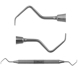 Osung GR 9-10 Rigid Gracey curette with a stainless steel handle, American type. For molars