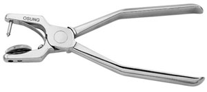 Osung Rubber Dam Punch, RDI-01. Used to punch in dental dam using 5 different sized holes. Single
